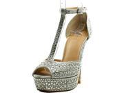 Thalia Sodi Flor Women US 10 Silver Platform Sandal