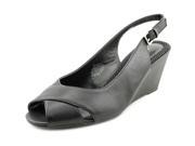 Easy Spirit Belsina Women US 8 W Black Wedge Sandal