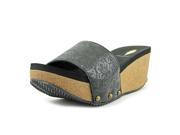 Volatile Emboss Women US 10 Black Slides Sandal