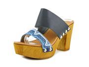 Charles David Cognac Women US 9.5 Blue Platform Sandal