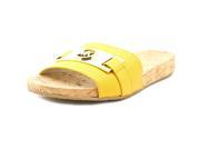 Michael Michael Kors Jan Women US 5.5 Yellow Slides Sandal