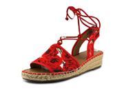 Franco Sarto Liona Women US 6.5 Red Wedge Sandal