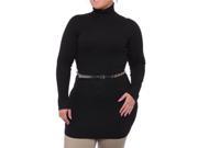 INC International Concepts Chain Belt Turtleneck Tunic Women Regular US XL Black