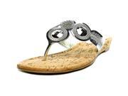 Thalia Sodi Mora Women US 7.5 Silver Thong Sandal