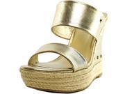 G By Guess Decaf Women US 7.5 Gold Wedge Sandal