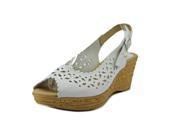 Spring Step Chaya Women US 10.5 White Peep Toe Slingback Heel