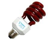 Sunlite 05513 SL24 R 24W RED SWIRL Twist Medium Screw Base Compact Fluorescent Light Bulb