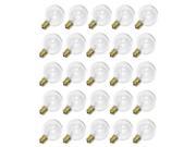 Sival 84551 G50 Intermediate Screw Base Clear 25 Pack Christmas Light Bulbs