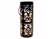 Gerson 33524 12.5 Caged Lantern Melted Edge LED Wax Candle Light with Timer