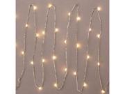 Gerson 36901 60 30 Light Silver Wire Warm White Battery Operated LED Miniature Christmas Light String Set