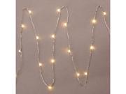 Gerson 36903 36 18 Light Silver Wire Warm White Battery Operated LED Micro Miniature Christmas Light String Set with Timer
