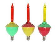 Vickerman 17181 Red Yellow Candelabra Screw Base Bubble Light Replacement 3 Pack