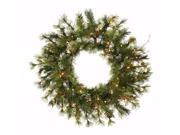 Vickerman 06344 24 Prelit Mixed Country Wreath 50CL A801825 Christmas Wreath