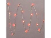 Gerson 37923 36 18 Light Silver Wire Battery Operated Red LED Micro Miniature Christmas Light String Set with Timer