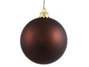 Vickerman 24826 2.4 Chocolate Matte Seamless Ball Ornament