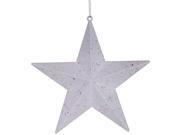 Vickerman 24003 12 White Iridescent Glitter Star