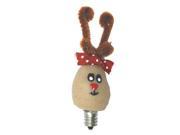 Vickie Jean s Creations 01412242 Ruby The Red Nosed Reindeer Silicone Candelabra Screw Base Light Bulb
