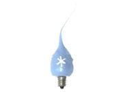 Vickie Jean s Creations 014409 Light Blue Shimmer Snowflake Soft Tipped Silicone Candelabra Screw Base Light Bulb