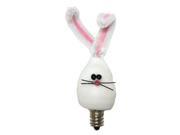 Vickie Jean s Creations 0140408 White Easter Bunny Silicone Candelabra Screw Base Light Bulb