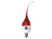 Vickie Jean s Creations 0140903 Red Top Americana Bulb with Red Stars Silicone Candelabra Screw Base Light Bulb