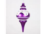 Vickerman 33541 10 Candy Purple Snow Jewel Finial Ornament