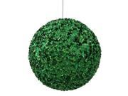Vickerman 34142 6 Green Sparkle Sequin Kissing Ball Christmas Tree Ornament P132504