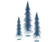 Vickerman 33338 24 30 36 Turquoise Glitter Layered Tree Set Christmas Tree Set L138412