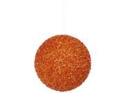 Vickerman 31987 4.75 Burnished Orange Beaded Sequin Ball Christmas Tree Ornament 3 pack J134218