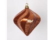 Vickerman 33922 8 Copper Candy Glitter Swirl Diamond Christmas Tree Ornament M133328