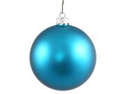 Vickerman 34917 4 Turquoise Matte Ball Christmas Tree Ornament 6 pack N591012DMV
