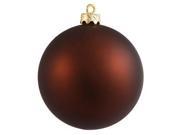 Vickerman 35002 4.75 Mocha Matte Ball Christmas Tree Ornament 4 pack N591216DMV