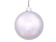 Vickerman 35284 10 Silver Shiny Ball Christmas Tree Ornament 4 pack N592507DSV
