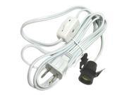 Westinghouse 23305 6 White Candelabra Base Snap In Pigtail Socket Cord with Plug and Switch EXT.CORD 6 WH SKT SWITCH