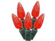 Vickerman 36113 100Lt LED Red Gw C6 Ec 4 x34 L X4G8103 100 Light 34 Green Wire Red C6 LED String with 4 Spacing