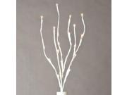 Gerson 36866 20 WHITE WRAPPED VALUE BRANCH 20WW LED B O Battery Operated Willow Lighted Branches