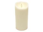 Luminara 09074 3.5 x 7 Ivory Vanilla Scent Wavy Edge Realistic Flame LED Wax Candle Light with Timer