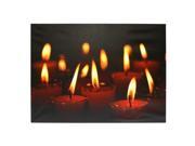 Melrose 54940 28 x 20 x 3 4 Candles Battery Operated LED Lighted Canvas Batteries Not Included