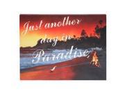 Ohio Wholesale 36835 16 x 12 x 3 4 Campfire Paradise Battery Operated LED Lighted Canvas Batteries Not Included