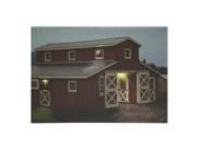 Kennedy s Country Collection 71540 20 x 14 x 3 4 Horse Barn Battery Operated LED Lighted Canvas Batteries Not Included