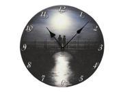 Kennedy s Country Collection 72145 72145 12 x 12 x 1 Moonlit Night Clock Battery Operated LED Lighted Canvas Batteries Not Included