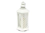 Luminara 09566 16 White Lattice Lantern Melted Edge Realistic LED Plastic Candle Light with Timer