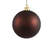 Vickerman 35422 12 Chocolate Matte Ball Christmas Tree Ornament N593015DMV