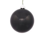 Vickerman 35432 12 Black Shiny Ball Christmas Tree Ornament N593017DSV