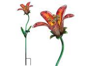 Regal Art Gift 10837 33 x 9 Red Tiger Lily Garden Stake Solar LED Light