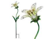 Regal Art Gift 10838 33 x 9 White Tiger Lily Garden Stake Solar LED Light