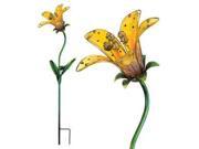 Regal Art Gift 10839 33 x 9 Yellow Tiger Lily Garden Stake Solar LED Light