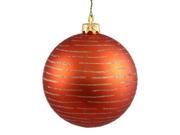 Vickerman 247020 4.75 Burnished Orange Matte Glitter Ball Christmas Tree Ornament 2 pack N111218