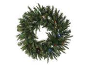 Vickerman 22202 120 Cashmere Pine 600 Multi Color Italian LED Lights Christmas Wreath A118397LED