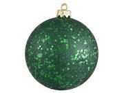 Vickerman 255148 4 Emerald Sequin Ball Christmas Tree Ornament N591024Q