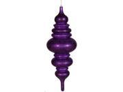 Vickerman 23832 23 Purple Matte Glitter Finial Christmas Tree Ornament M114506